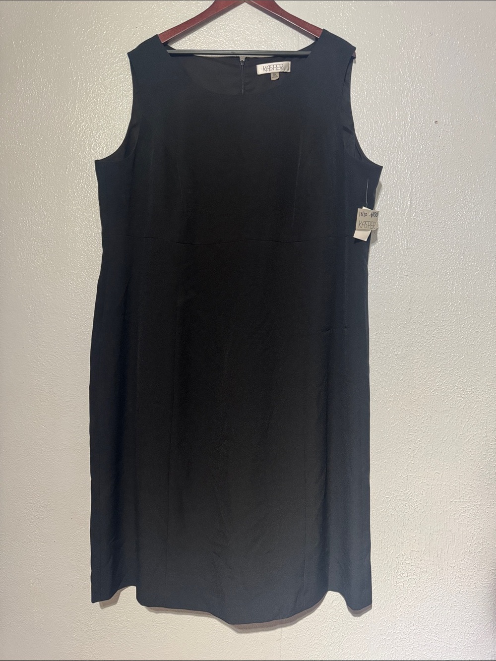 Kasper Plus Size 20W New With Tags Black Professional Sheath Career Dress